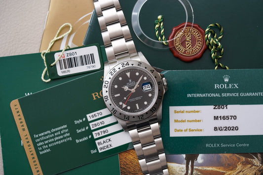 2008 Rolex Explorer II 16570 Black 'Engraved'