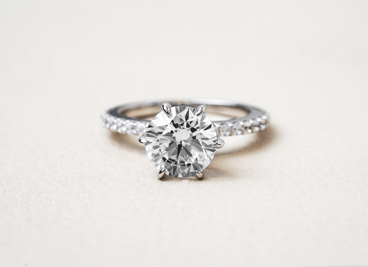 Accented Solitaire Engagement Ring