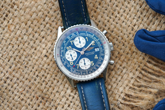 Breitling Old Navitimer II Blue Arabic Dial A13022