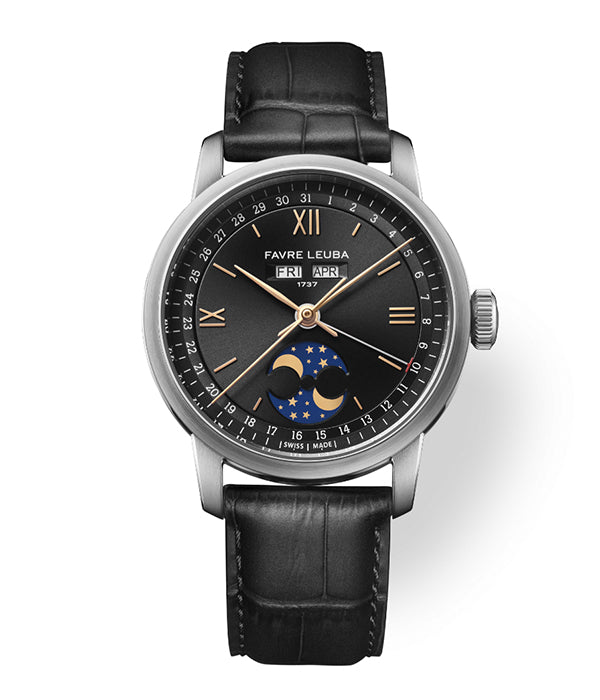 (25% Pre-Order Deposit) Favre Leuba 1737 Triple Calendar Black 00.20501.108.01.101