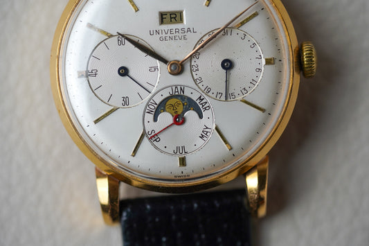 Universal Genève Triple Calendar Moonphase 18k Yellow Gold 11305