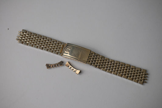 Omega 14KT Gold Filled Beads of Rice Bracelet 18mm 70 Endlinks