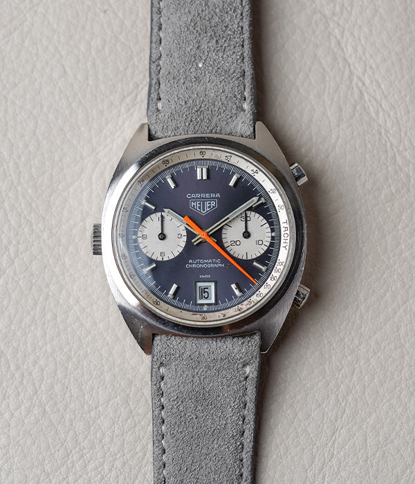 **DEPOSIT***1970's Heuer Carrera 1153 Blue Dial