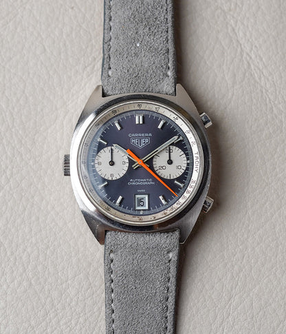 **DEPOSIT***1970's Heuer Carrera 1153 Blue Dial