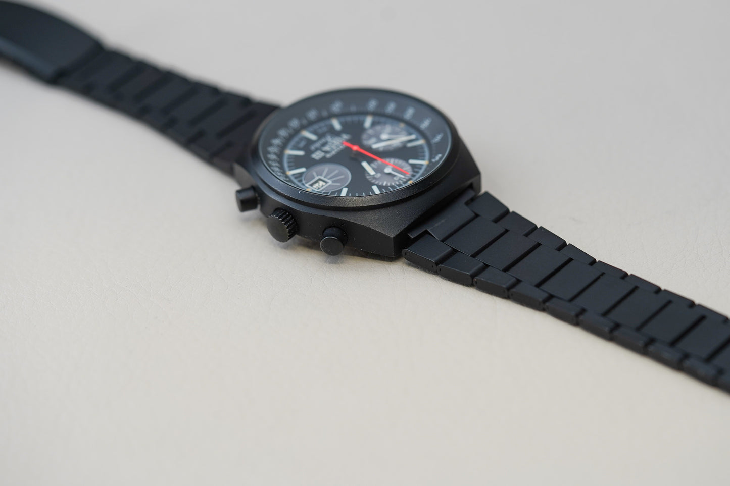 1970's Heuer Chronograph Black PVD Ref 13-1 'Volvo Vista III Finalist'