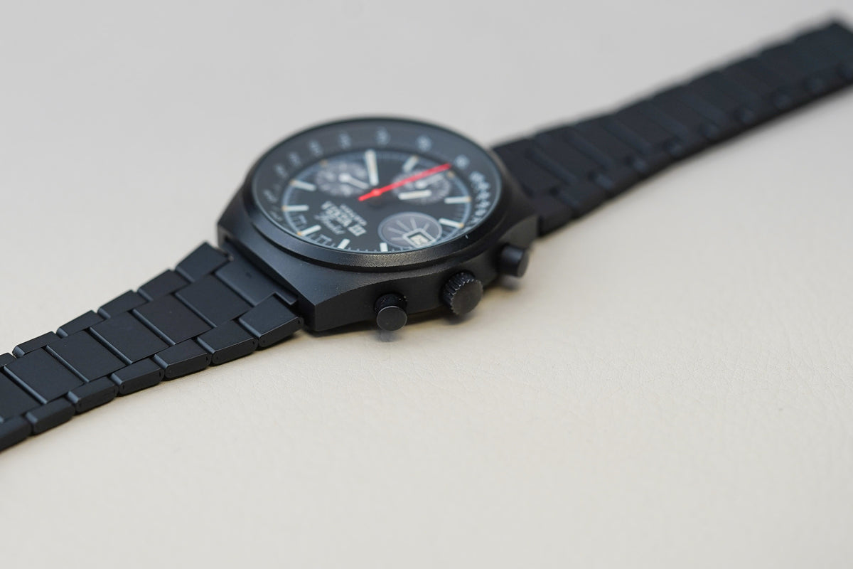 1970's Heuer Chronograph Black PVD Ref 13-1 'Volvo Vista III Finalist'