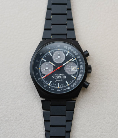 1970's Heuer Chronograph Black PVD Ref 13-1 'Volvo Vista III Finalist'