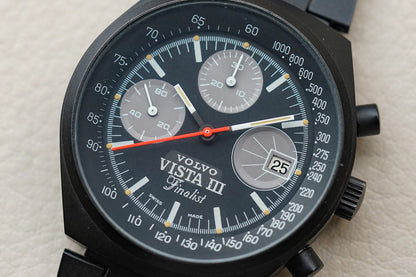 1970's Heuer Chronograph Black PVD Ref 13-1 'Volvo Vista III Finalist'