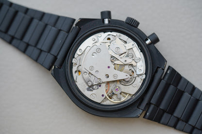 1970's Heuer Chronograph Black PVD Ref 13-1 'Volvo Vista III Finalist'