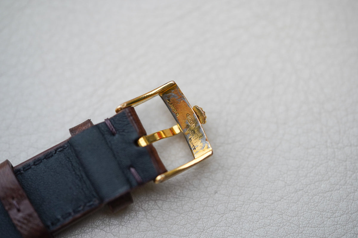 1970's Rolex Cellini 4127 18k Yellow Gold Burl Wood Dial