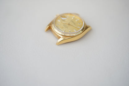 1981 Rolex Day-Date 18038 Champagne Lemon Baguette Diamond Dial