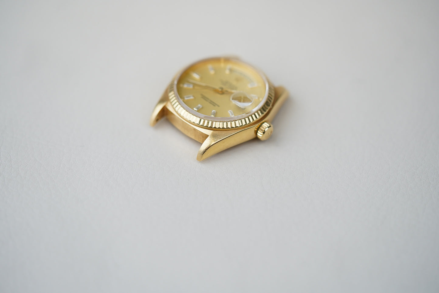 1981 Rolex Day-Date 18038 Champagne Lemon Baguette Diamond Dial