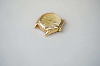 1981 Rolex Day-Date 18038 Champagne Lemon Baguette Diamond Dial