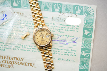 1988 Rolex Day-Date 18238 Champagne Dial
