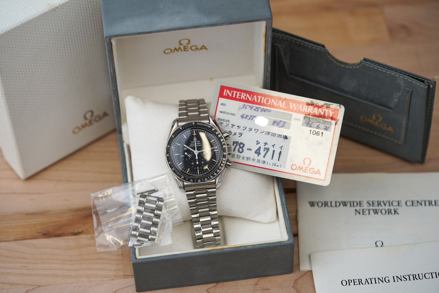 1996 Omega Speedmaster Moonwatch 3592.50 Hesalite Sandwich