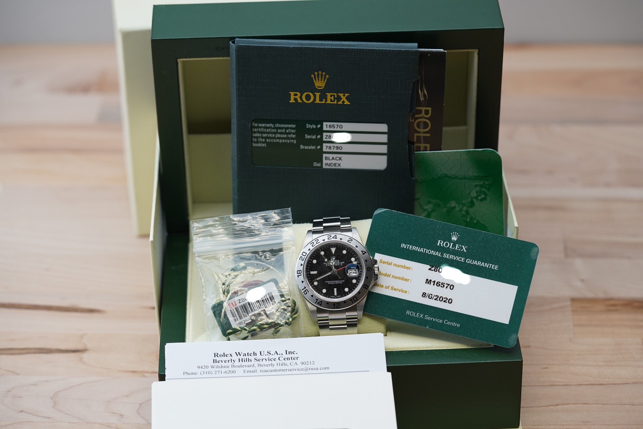 2008 Rolex Explorer II 16570 Black 'Engraved'