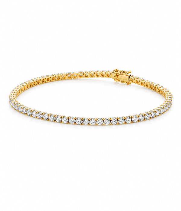 6.00tcw 14k Yellow Gold and Lab Grown Diamond Tennis Bracelet