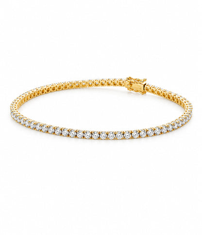 6.00tcw 14k Yellow Gold and Lab Grown Diamond Tennis Bracelet