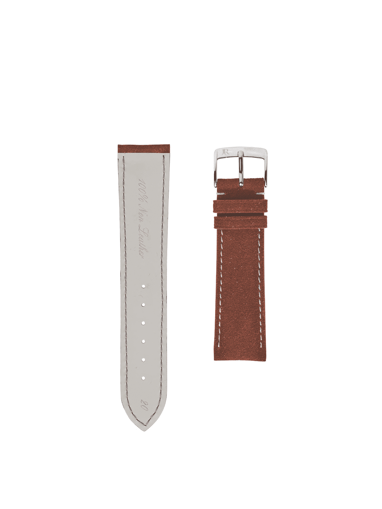 Jean Rousseau Watch Strap Light Brown Alcantara 3.5