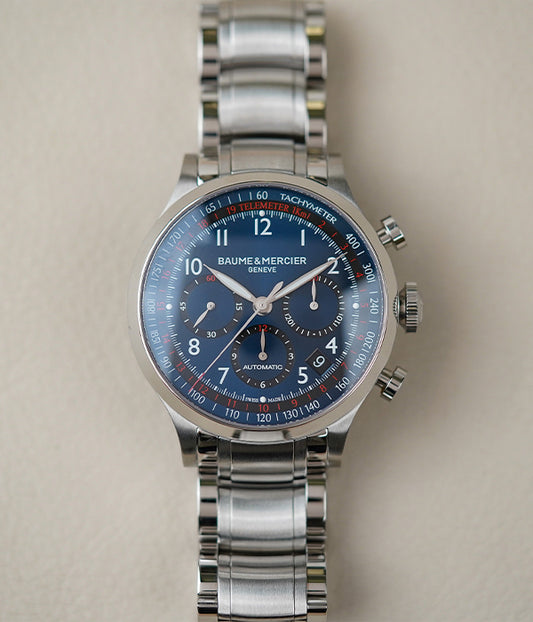 Baume & Mercier Capeland Chronograph XL 44mm 65716 Blue Dial