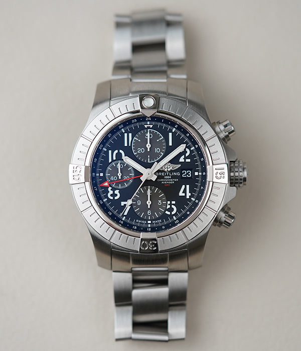 Breitling Avenger Chronograph GMT 45 Black Dial A24315