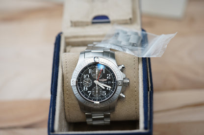 Breitling Avenger Chronograph GMT 45 Black Dial A24315