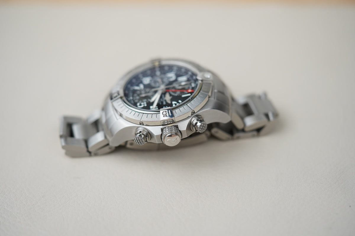 Breitling Avenger Chronograph GMT 45 Black Dial A24315