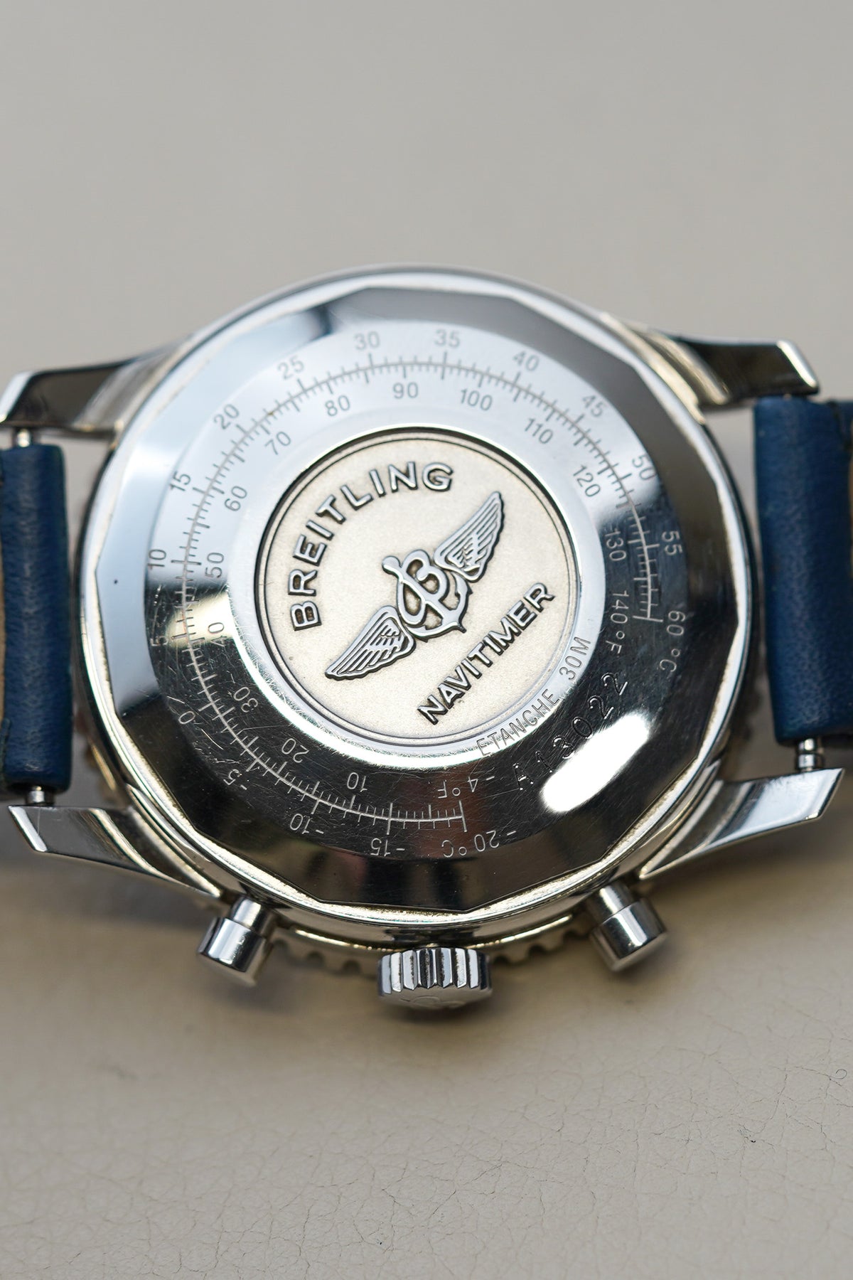 Breitling Old Navitimer II Blue Arabic Dial A13022