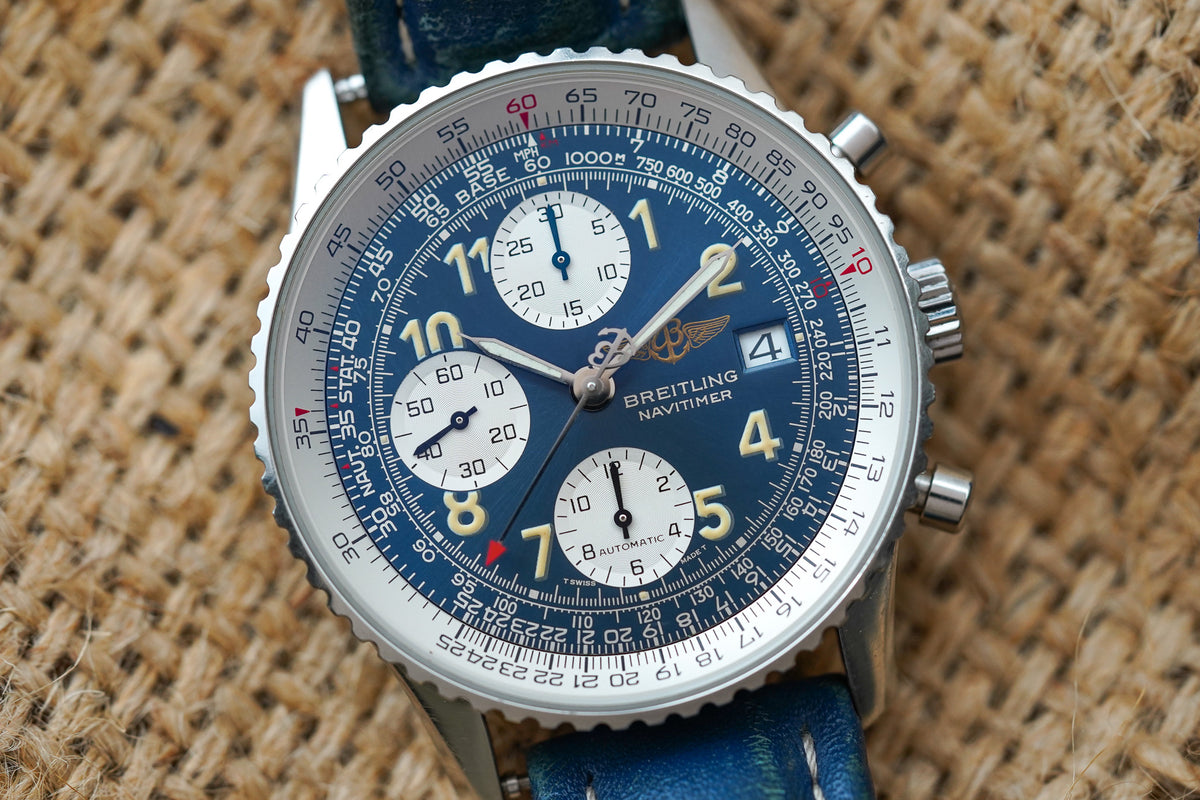 Breitling Old Navitimer II Blue Arabic Dial A13022