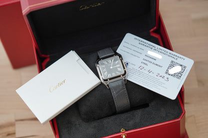 Cartier Santos Dumont Black Lacquer Large WSSA0046