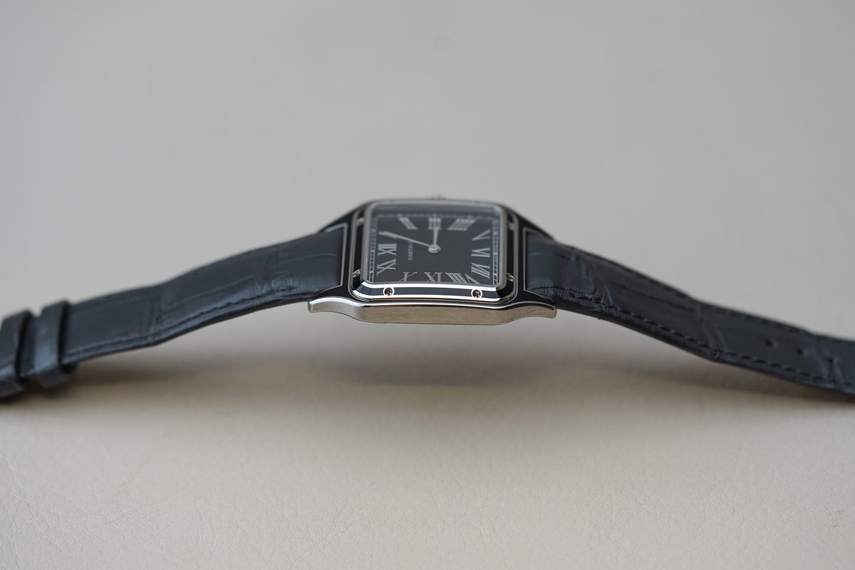 Cartier Santos Dumont Black Lacquer Large WSSA0046