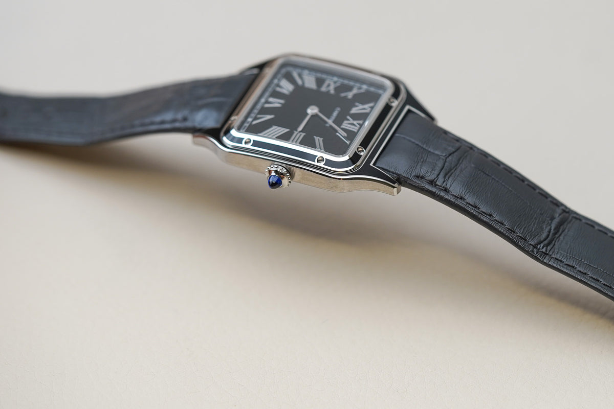 Cartier Santos Dumont Black Lacquer Large WSSA0046