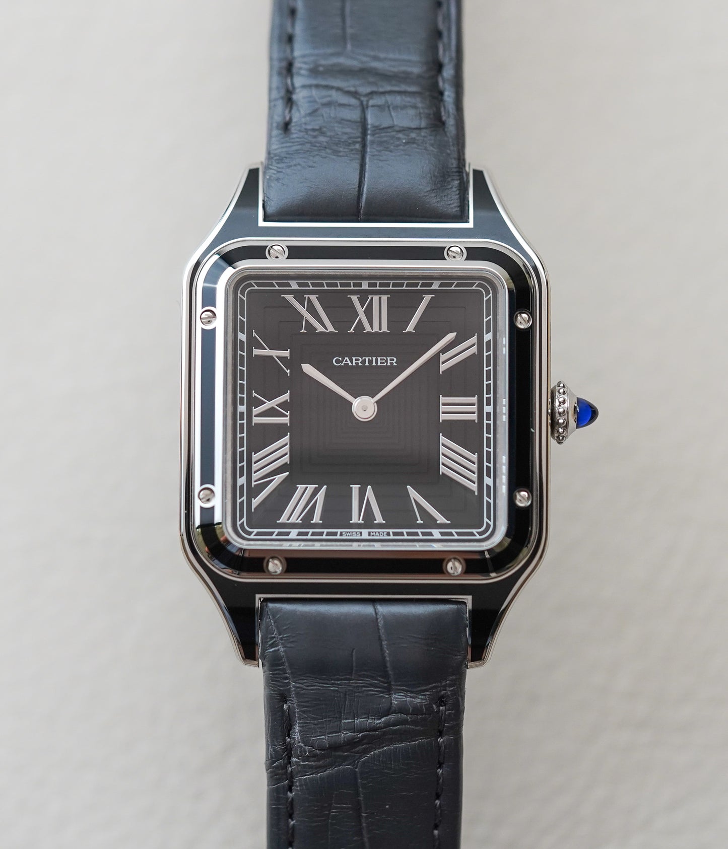 Cartier Santos Dumont Black Lacquer Large WSSA0046