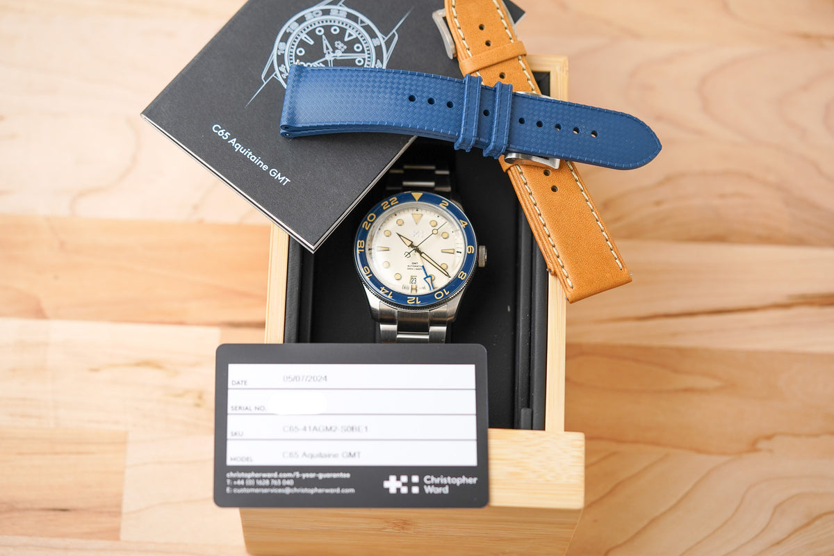 Christopher Ward C65 Aquitaine GMT White Sand Blue C65-41AGM2-S0BE1-B0