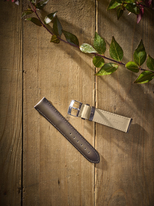 Jean Rousseau Classic 3.5 Watch Strap Printed Calfskin Taupe