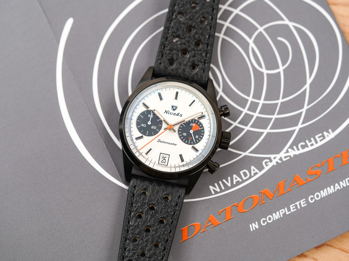 Nivada Grenchen Datomaster Black White Dial Mecaquartz 88008Q01