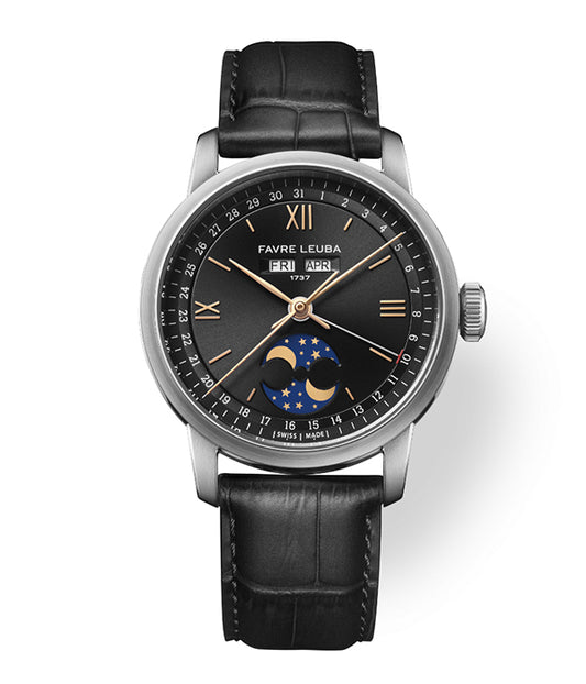 (25% Pre-Order Deposit) Favre Leuba 1737 Triple Calendar Black 00.20501.108.01.101
