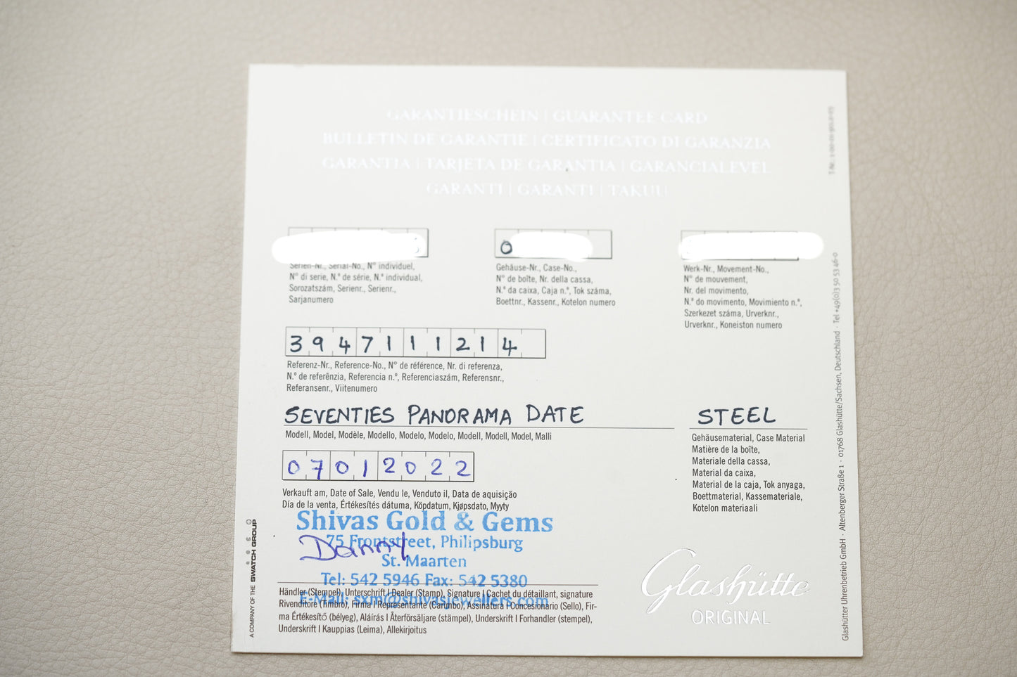 Glashutte Original Seventies Panorama Date 39-47-11-12-14