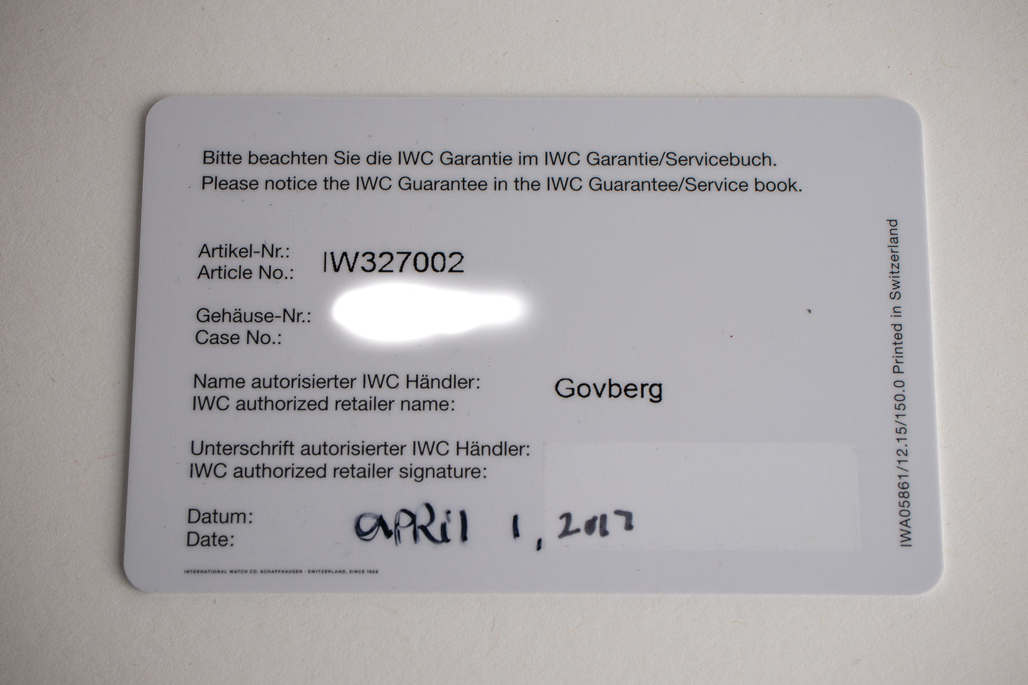 IWC Mark XVIII IW327002