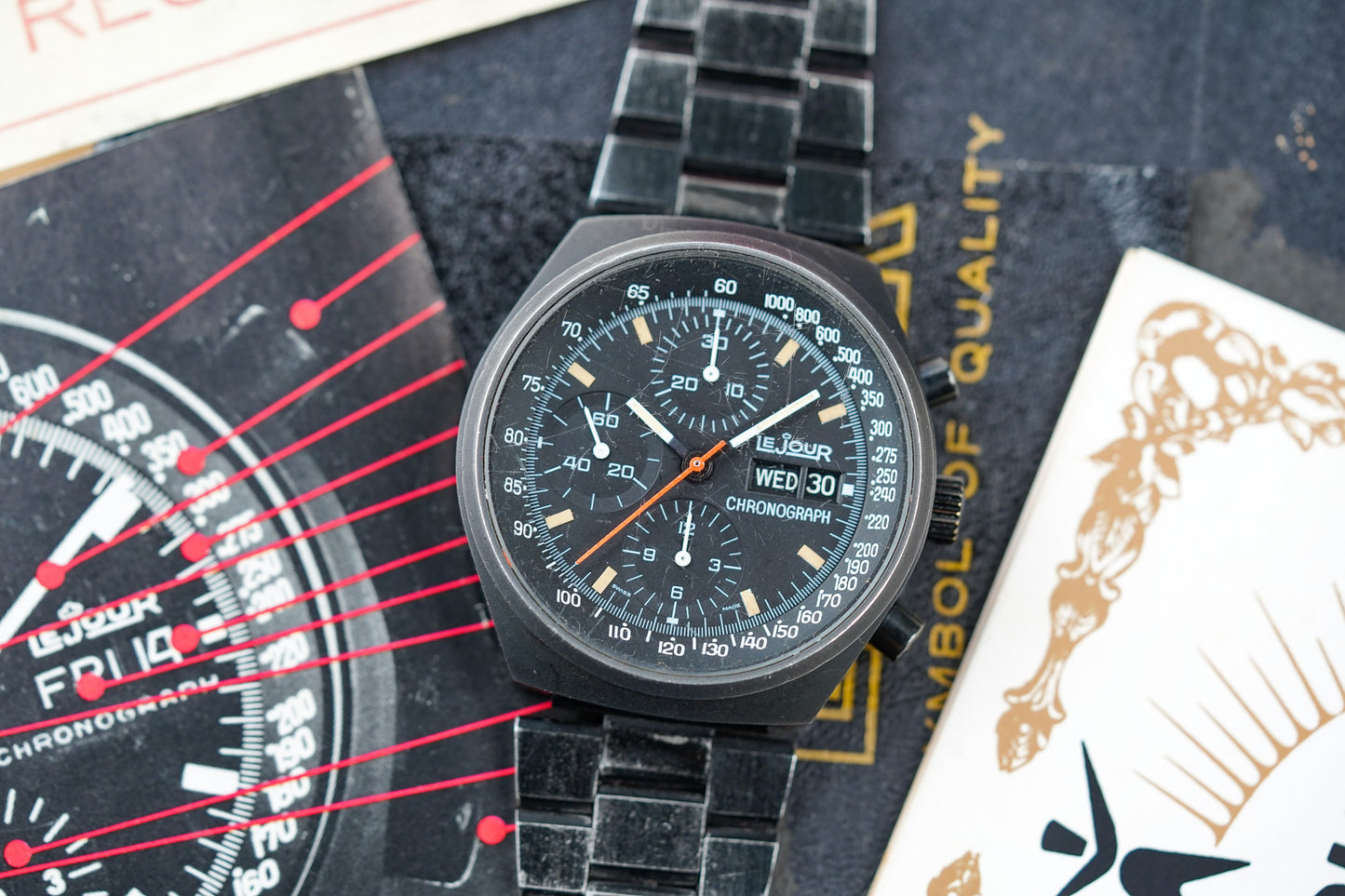 LeJour Chronograph Black PVD	Ref 7000
