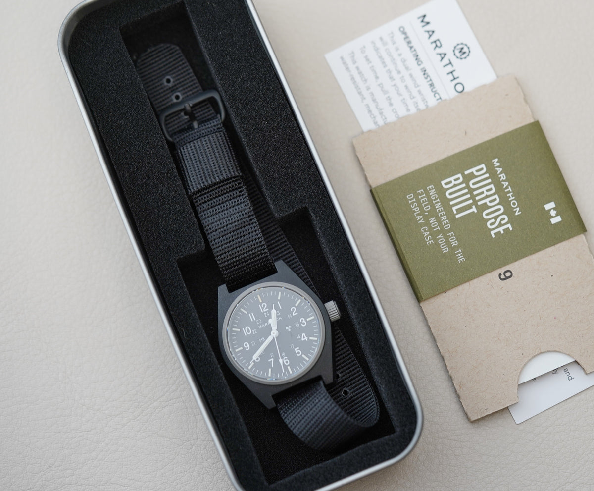 Marathon 34mm Black GPM Standard-Issue Field Mechanical Tritium Type II WW194003BK-0101