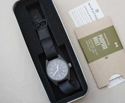 Marathon 34mm Black GPM Standard-Issue Field Mechanical Tritium Type II WW194003BK-0101