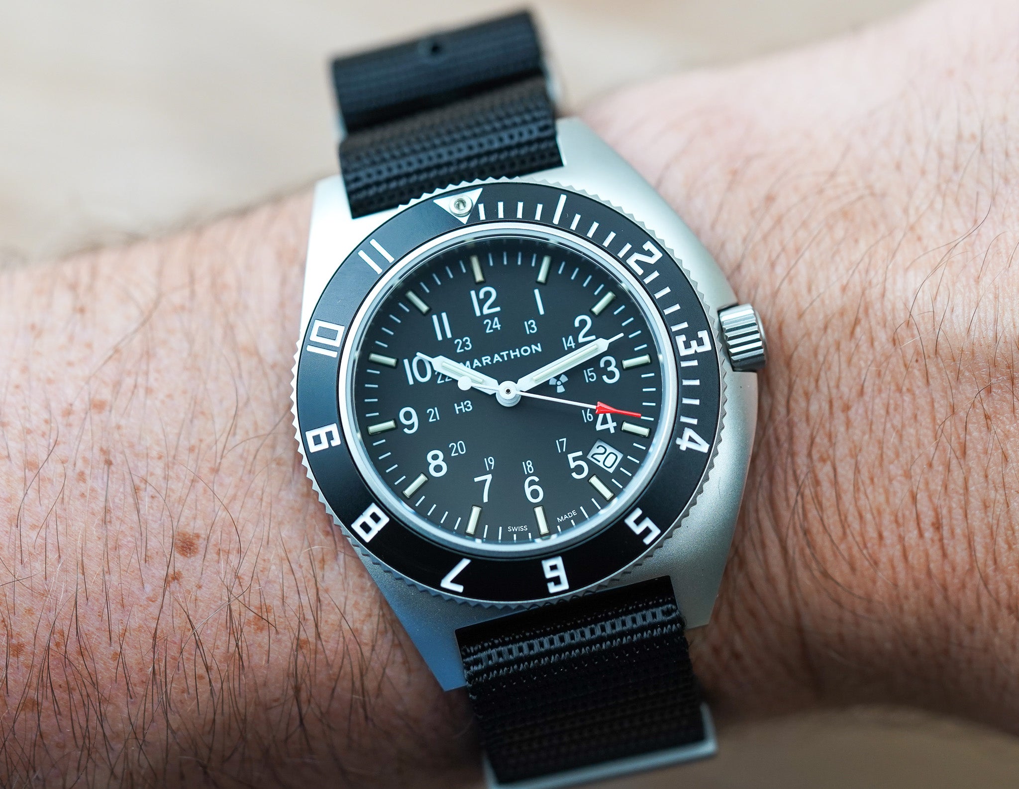Marathon 41mm Pilot's Quartz SSNAV-D Standard-Issue Tritium Type II WW194013SS-0103