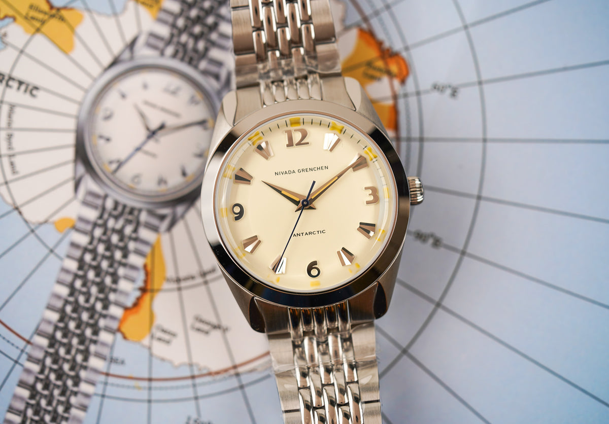 Nivada Grenchen Antarctic 38mm Eggshell Beige Luminova 32080A04