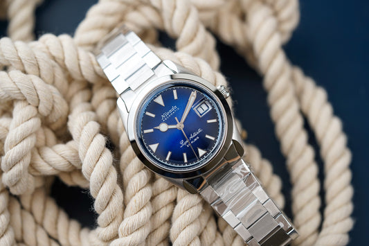 Nivada Grenchen Antarctic Blue Date 38mm 32076A20 Flat Link
