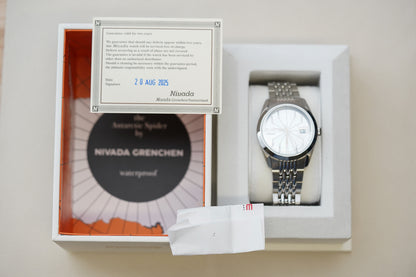 Nivada Grenchen Antarctic Spider Silver Dial 32023A04