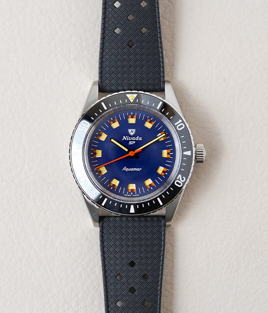Nivada Grenchen Aquamar Blue Dial 32077A01
