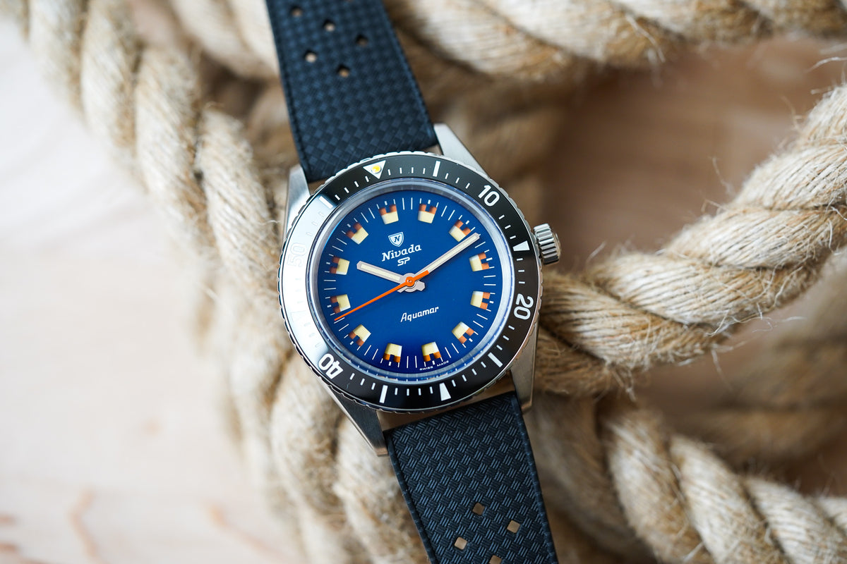 Nivada Grenchen Aquamar Blue Dial 32077A01