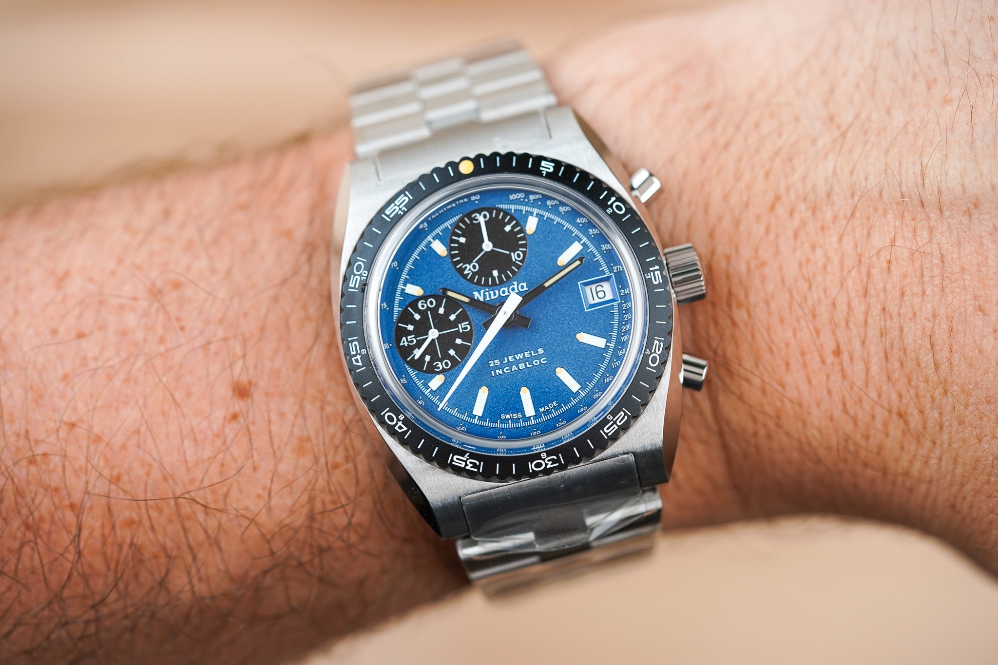 Nivada Grenchen Autochron Blue Limited Edition 77003A45