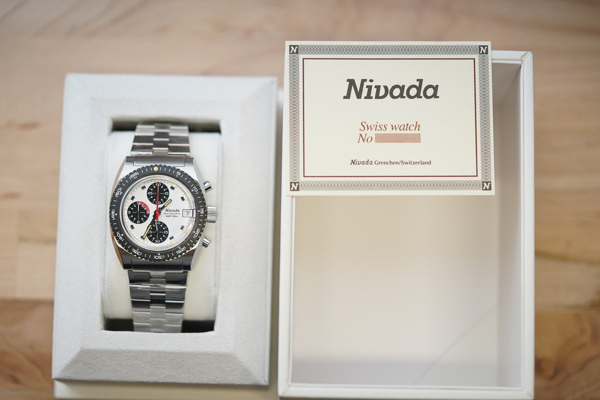 Nivada Grenchen Autochron Mecaquartz Panda 77006Q45